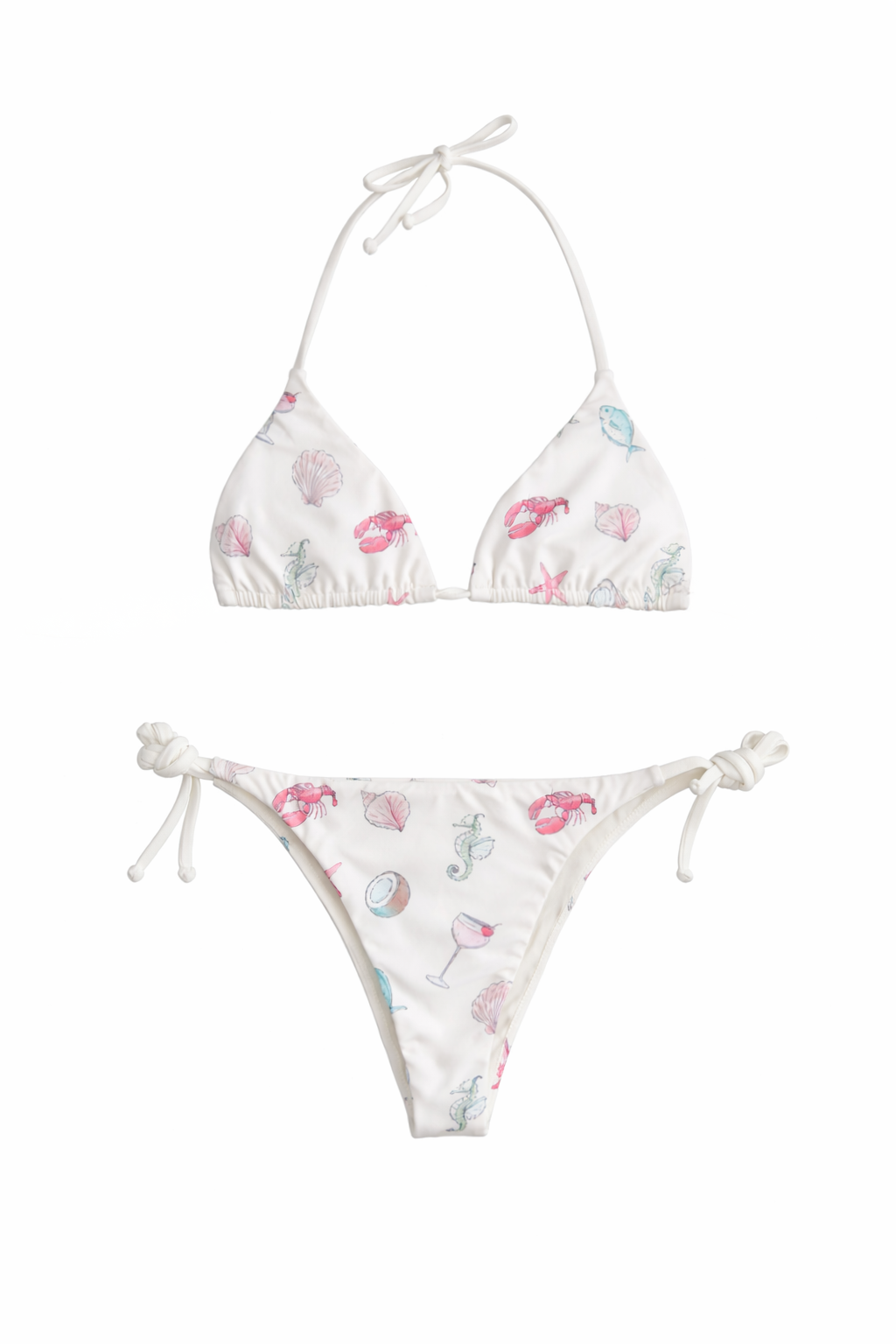 Sea Party x Reversible White Bikini Set